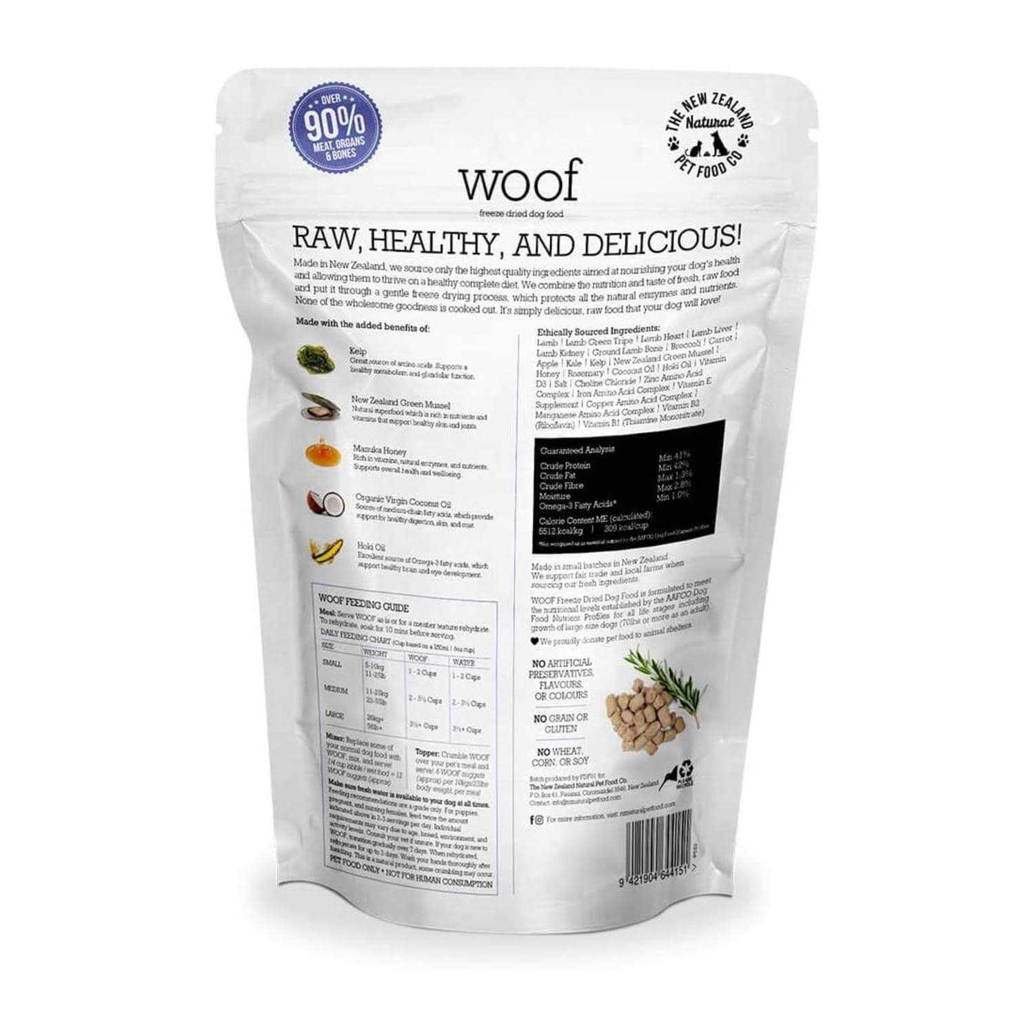 Woof Lamb Freeze Dried Dog Food - Pet Supplies online store