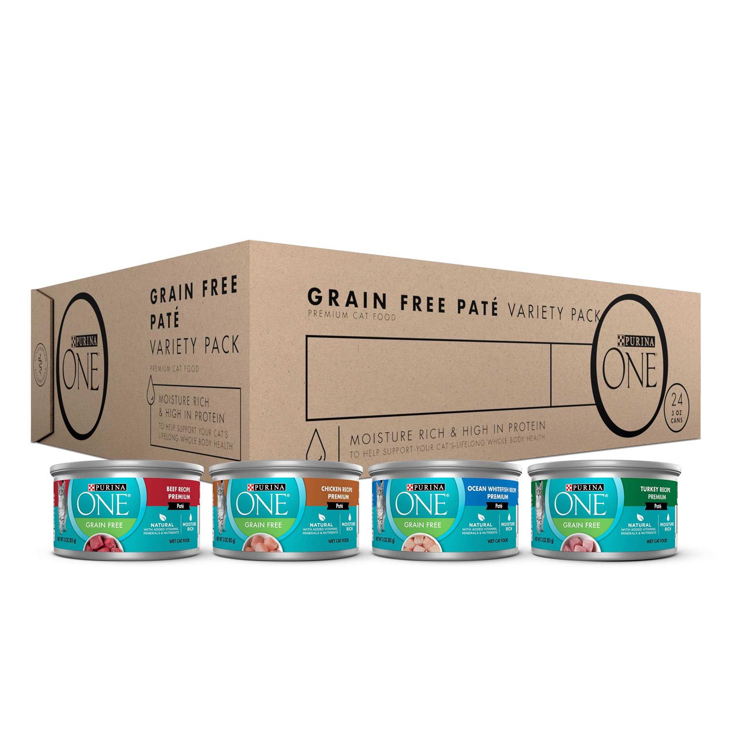 Purina ONE High Protein Grain Free Pate Wet Cat Food Variety Pack - Pet Supplies online store