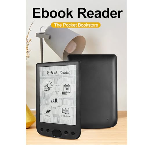 E Book Reader, Pocket Bookstore, 6 Inch HD Touchscreen E Ink Reader, Portable and Eye Friendly, for Commuting, Traveling, Relaxing (8G)