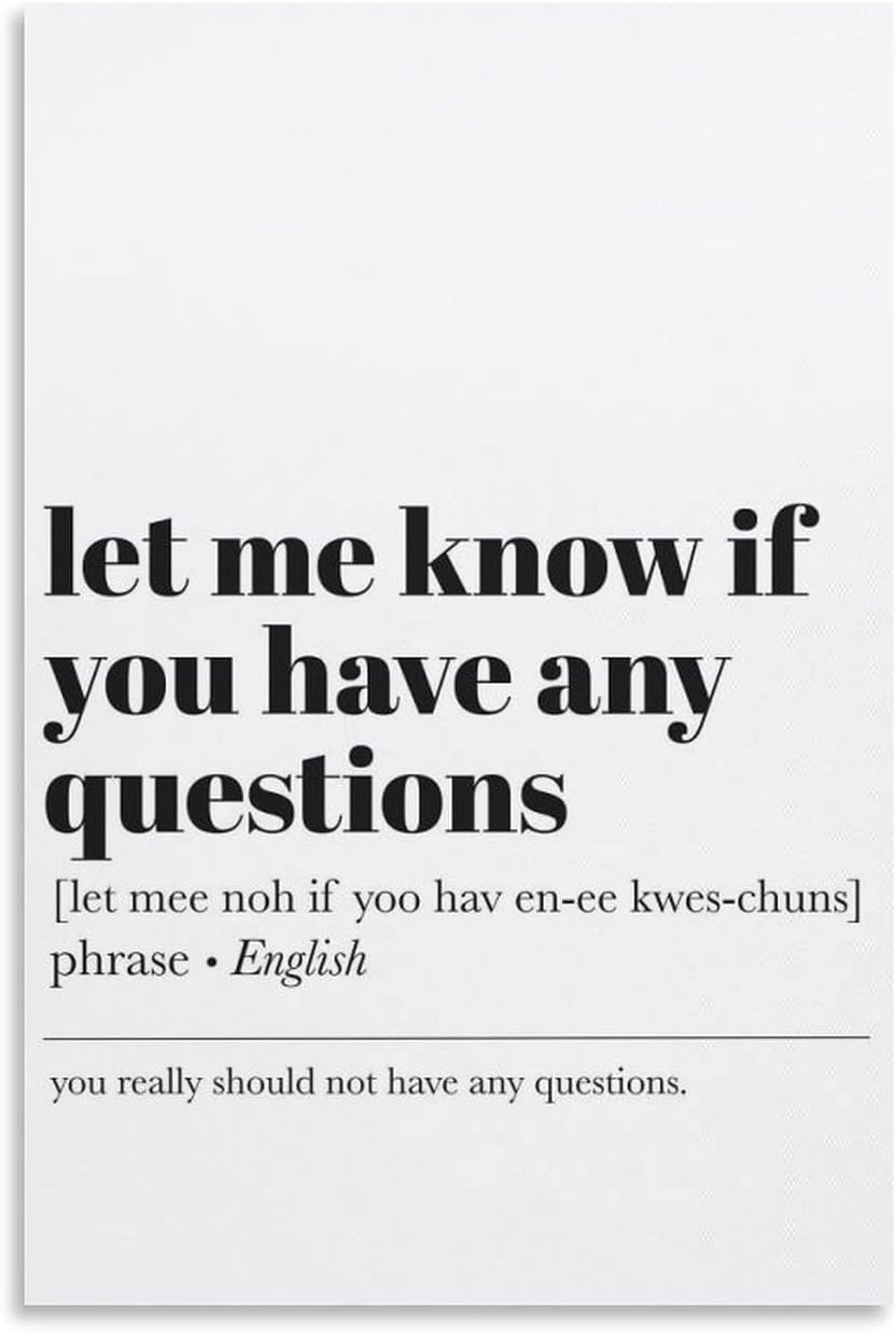 Miuxe Office Decor, Funny Office Signs, Office Wall Art, Home Office Decor, Cubicle Decor Canvas Art Poster And Wall Art Picture Print Modern Family Bedroom Decor Posters Unframed-24x36inch33.0