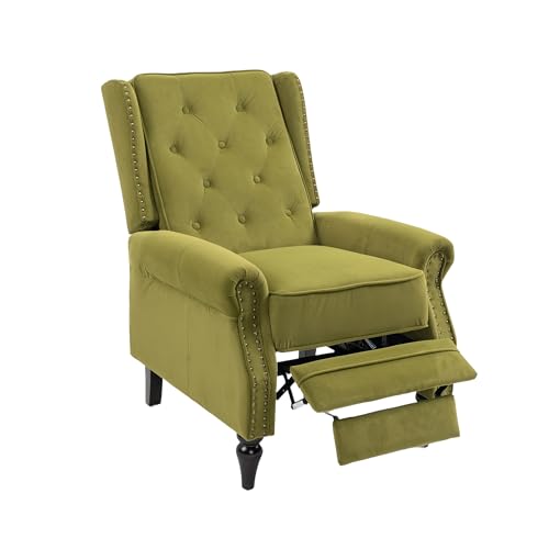 Adjustable Recliner Chairs - Modern Recliners Chair with Extended Footrest, Single Recliner Sofa with Velvet Padded Seat for Living Room, Bedroom, Theater(Grey)