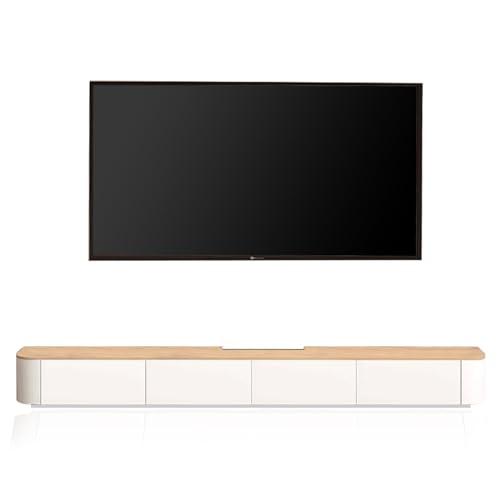 Modern TV Stand, Entertainment Center with 2 Drawers & Shelves, Large Media Console Table TV Cabinet with Storage for Living Room(Wood,180CM)