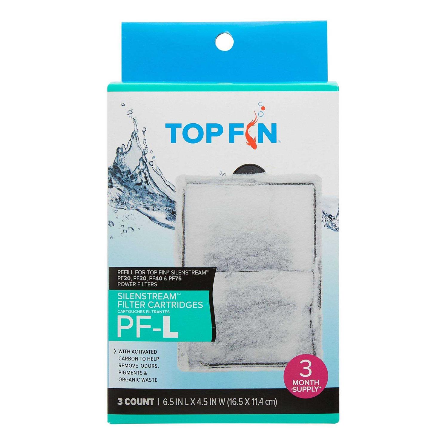 Top Fin Silenstream PF-L Refill Pf30, Pf40 And Pf75 Power Filters 6.5in X - Pet Supplies online store