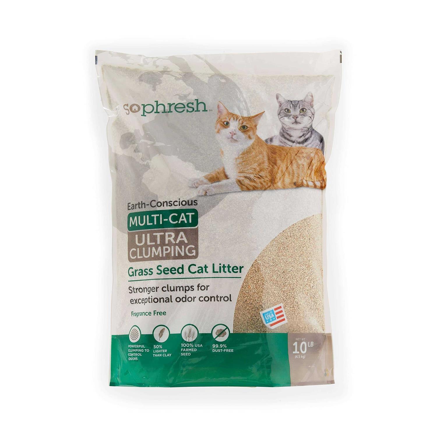 So Phresh Extreme Clumping Unscented Grass Seed Cat Litter - Pet Supplies online store