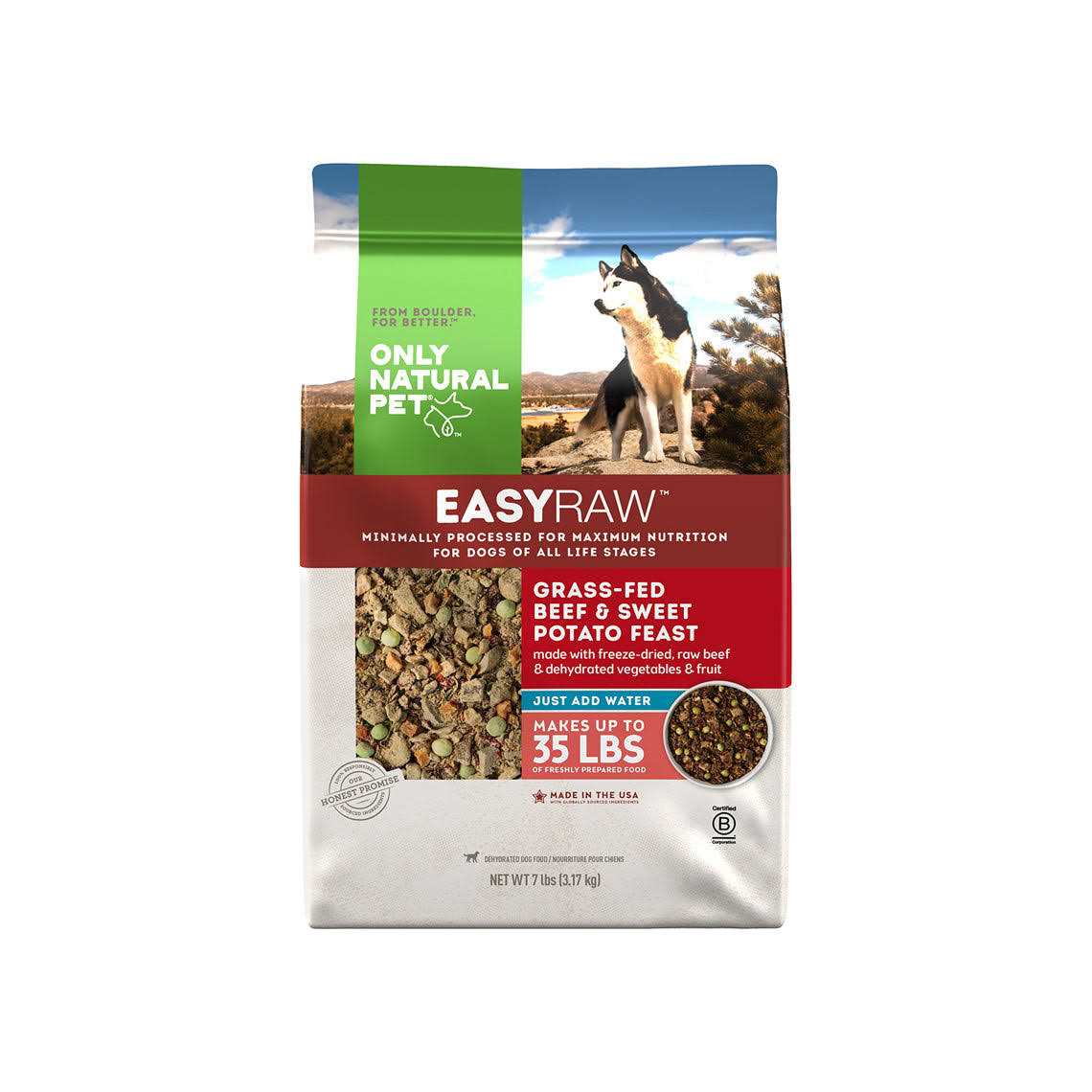 EasyRaw Grass-Fed Beef with Sweet Potato Feast Dehydrated Dog Food - Pet Supplies online store