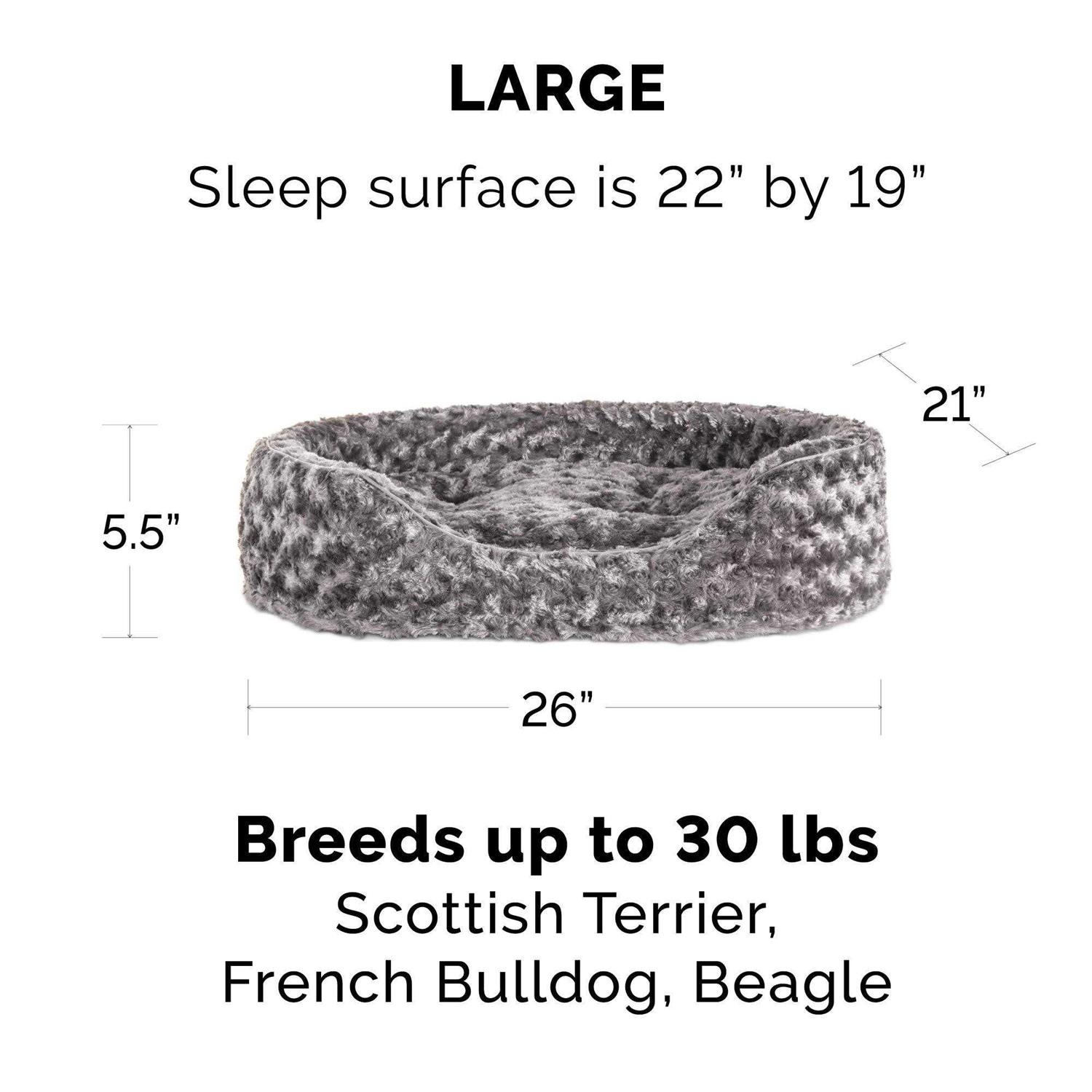 FurHaven Oval Ultra Plush Pet Bed - Pet Supplies online store