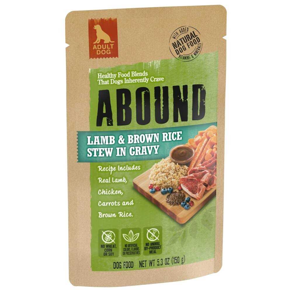 Abound Dog Food Natural Lamb & Brown Rice Stew in Gravy - Pet Supplies online store