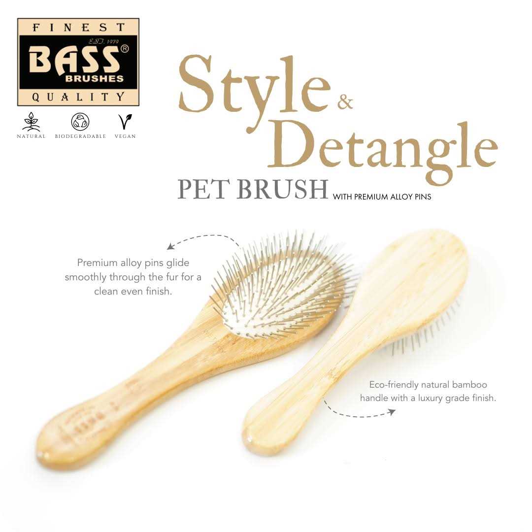 Bass Brushes Pet Brush Style Detangle - Pet Supplies online store
