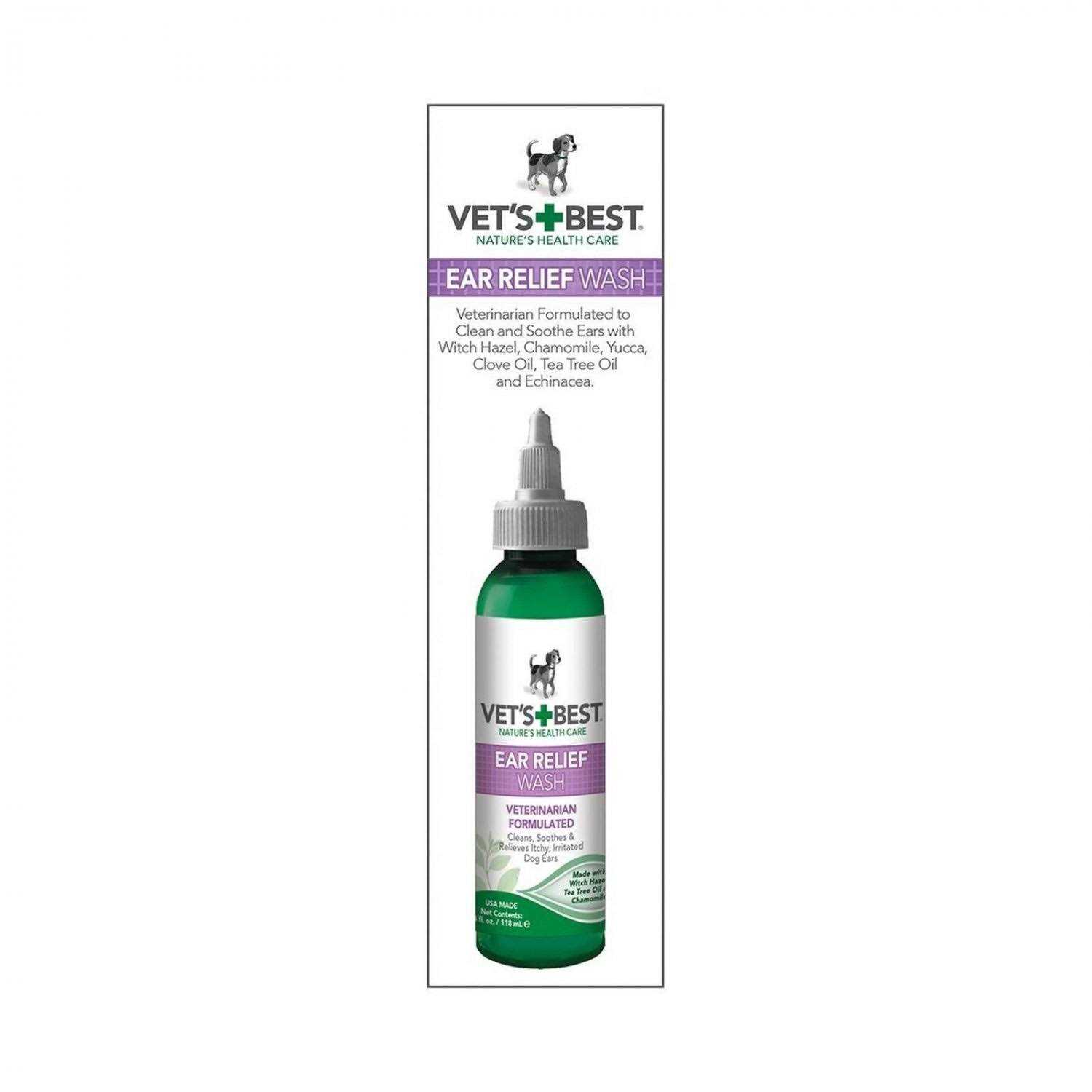 Vet's Best Ear Relief Wash and Dry - Pet Supplies online store