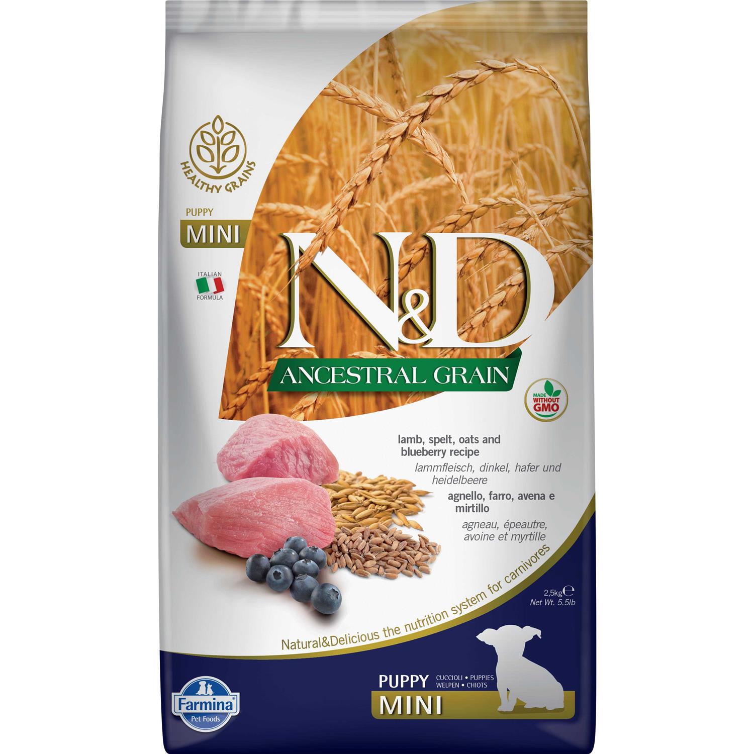Farmina N&D Ancestral Grain Lamb & Blueberry Dog Dry Food - Pet Supplies online store
