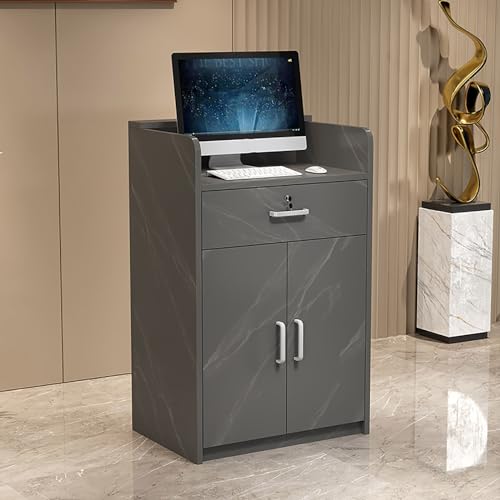 Front desk reception counter suitable for small space Retail checkout counter with counter Modern Retail Counter reception desk standing with counter with storage Modern wooden reception desk with cou