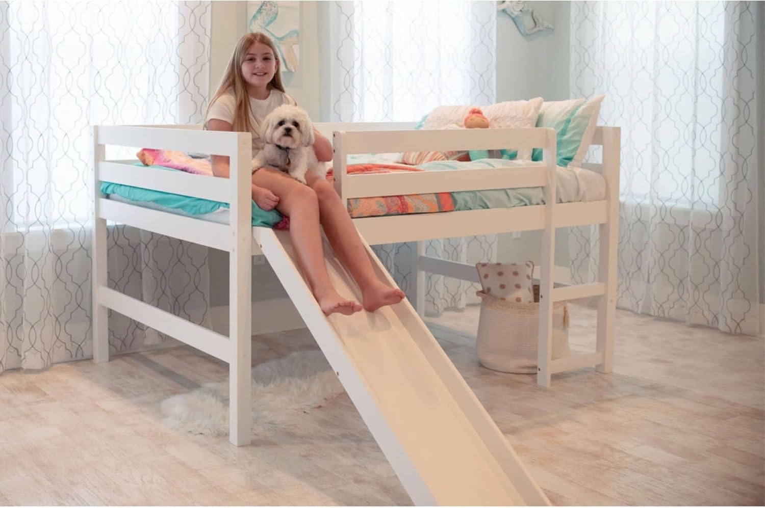 Full Loft Bed with Slide