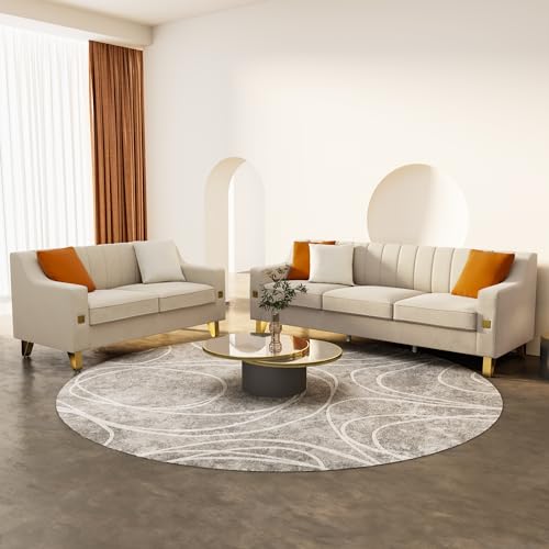 3 Seater Pink Velvet Couch Upholstered 82