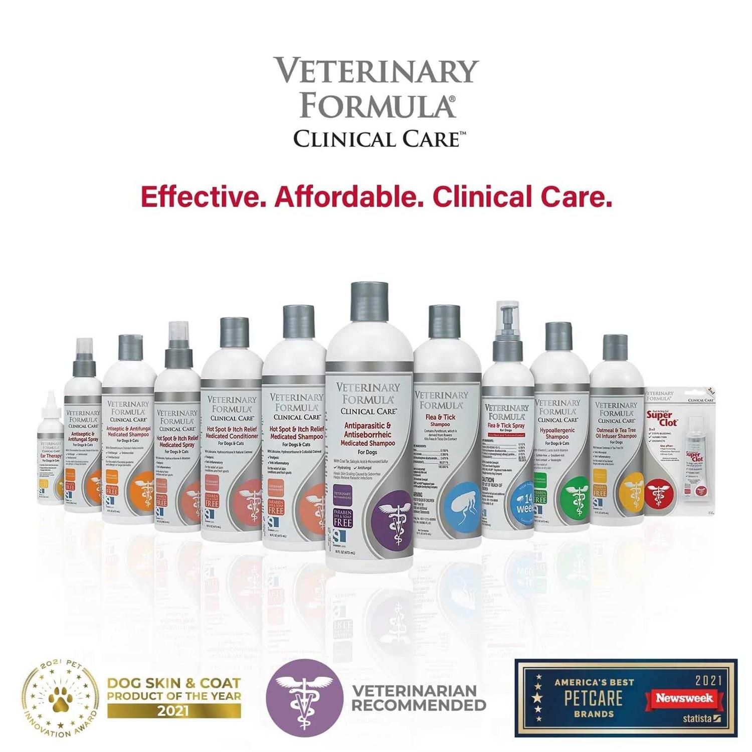 Veterinary Formula Clinical Care Antiparasitic & Antiseborrheic Medicated Shampoo - Pet Supplies online store