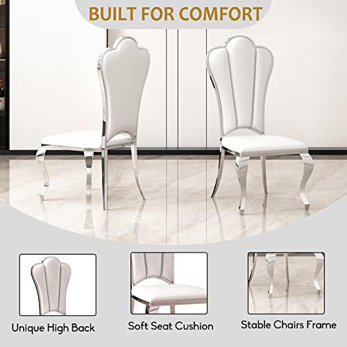 Luxury Marble 7-Piece Dining Table Set for 6, Modern 70