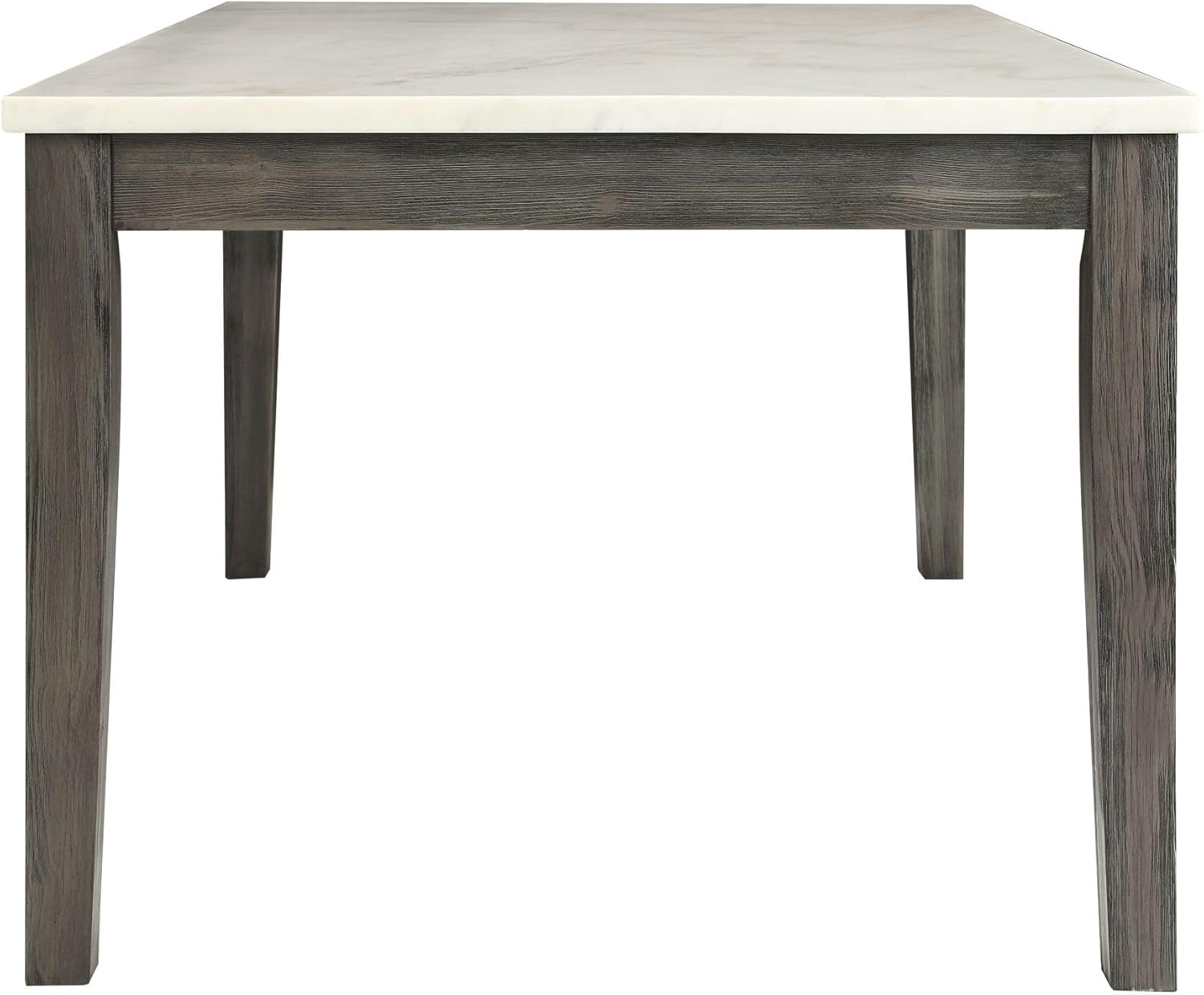 Merel Dining Table in White Marble & Gray Oak 70165