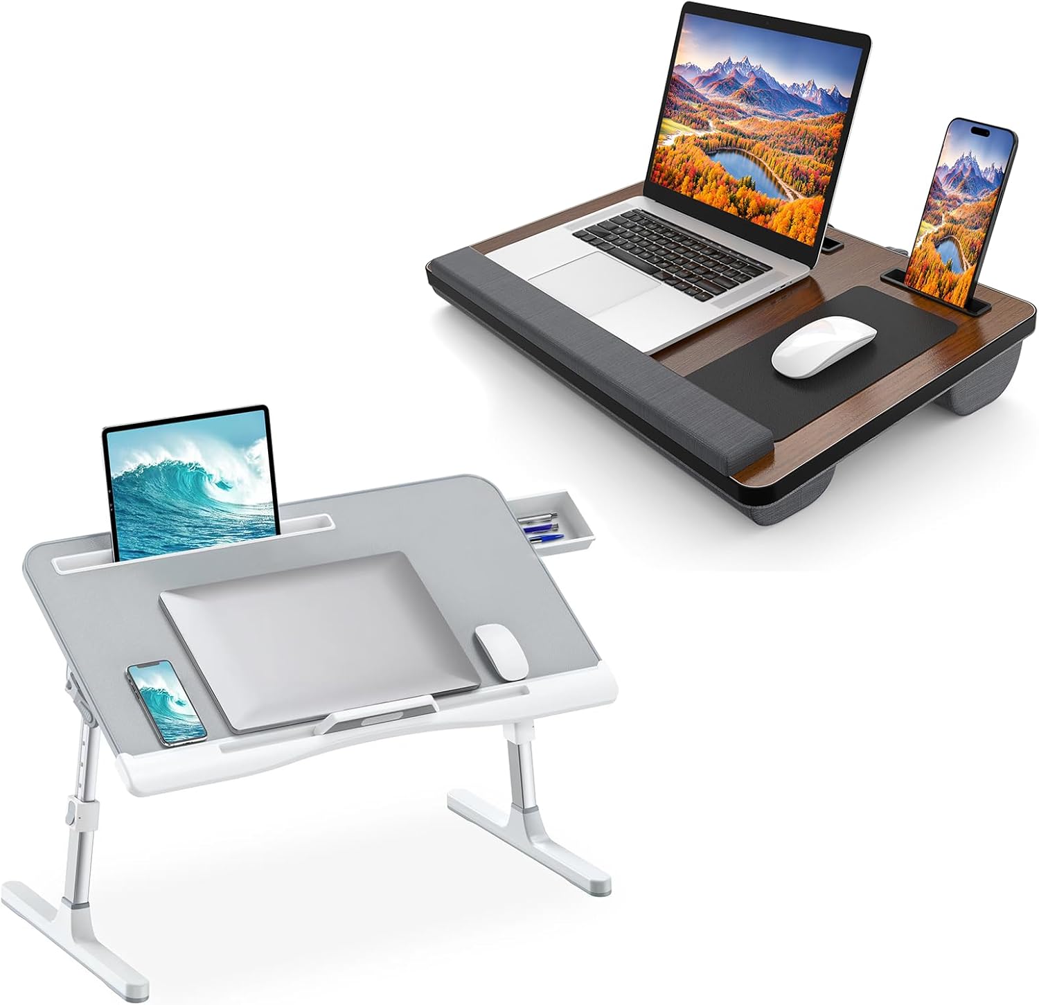 Home Office Lap Desks, Portable Laptop Desk for Writing Working Reading Eating
