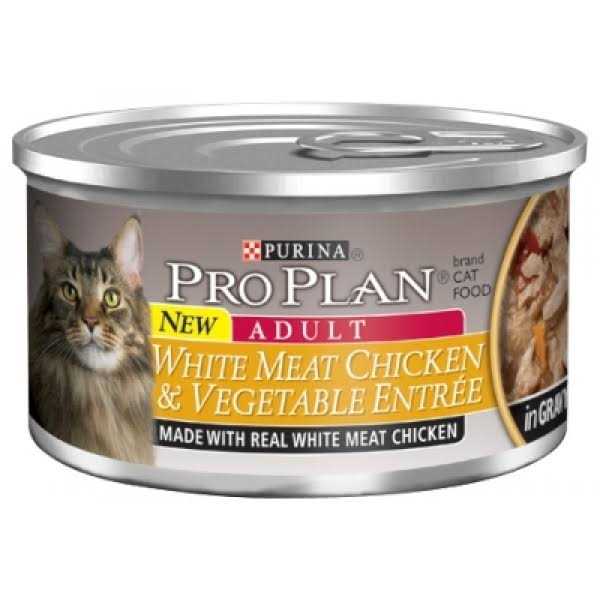 Purina Pro Plan White Meat Chicken & Vegetable Entree in Gravy Cat Food - Pet Supplies online store