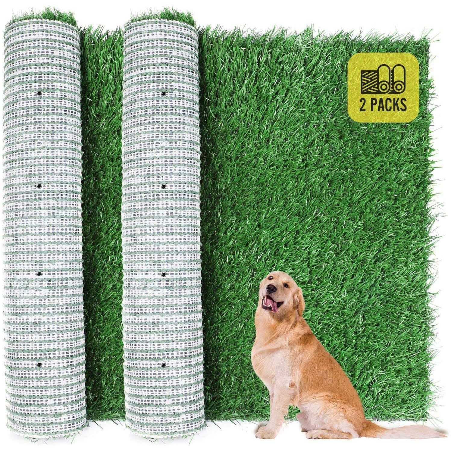TSIANHUZY Dog Grass Pad 2-Pack Portable Grass Pee Pads for Dogs Washable Professional Dog Grass Mat Training Grass Pee Pad for Indoor Outdoor Porches - Pet Supplies online store