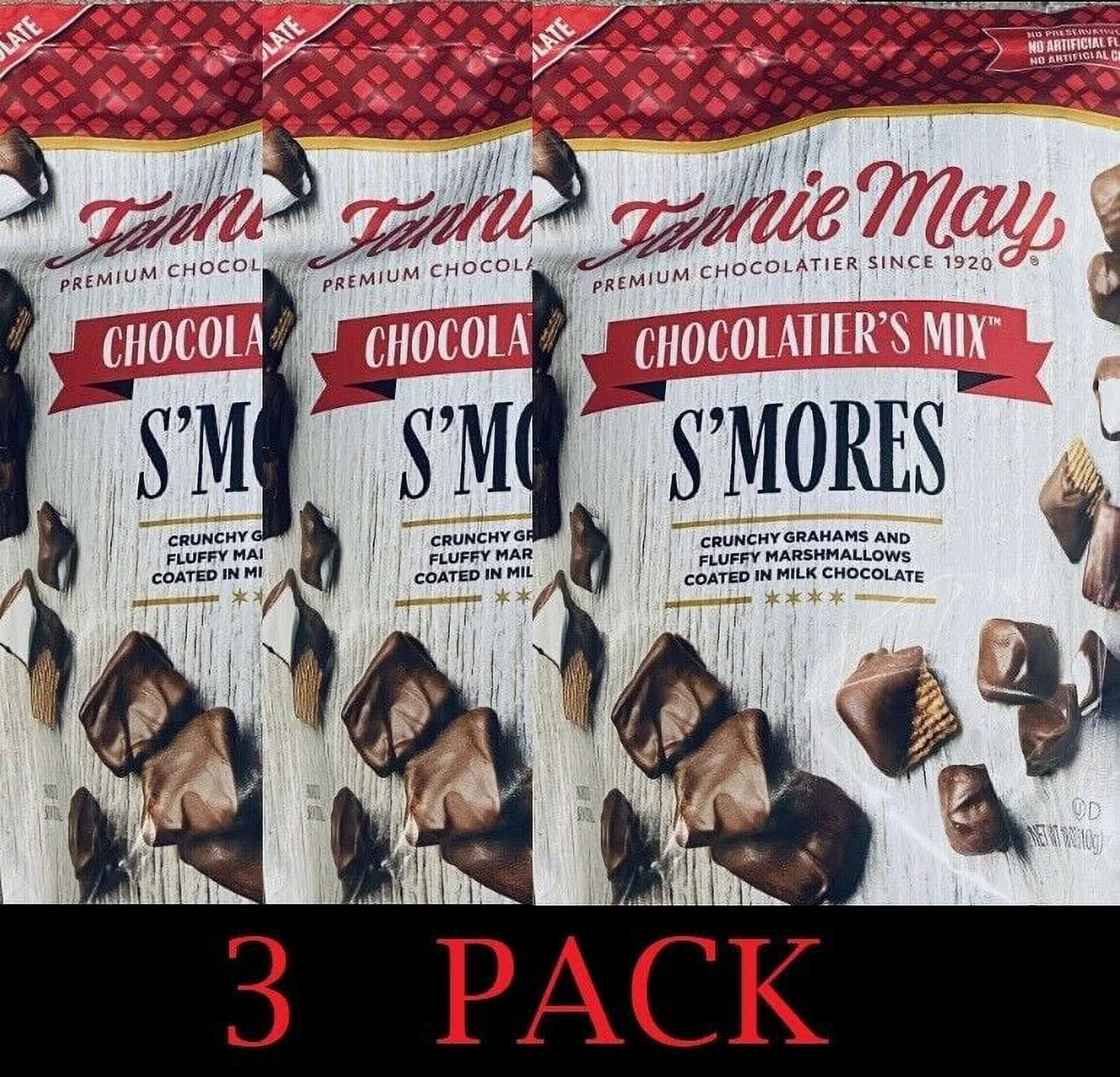 3x Fannie May SMORES S'MORES Chocolatiers Snack Mix 18 oz Bag - 3 PACKS