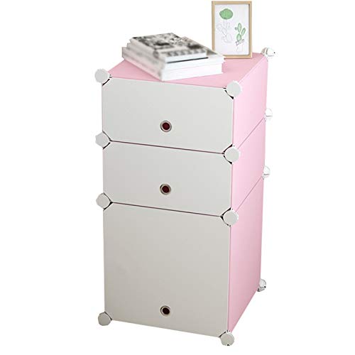 Bedroom FurnitureNightstand at Will Combination 2-Drawers 1-Door Simple Modern Storage Cabinets Simple Bedroom Multifunctional Storage Cabinets 49X37X75CM Bedsidestorage cabinets (B)