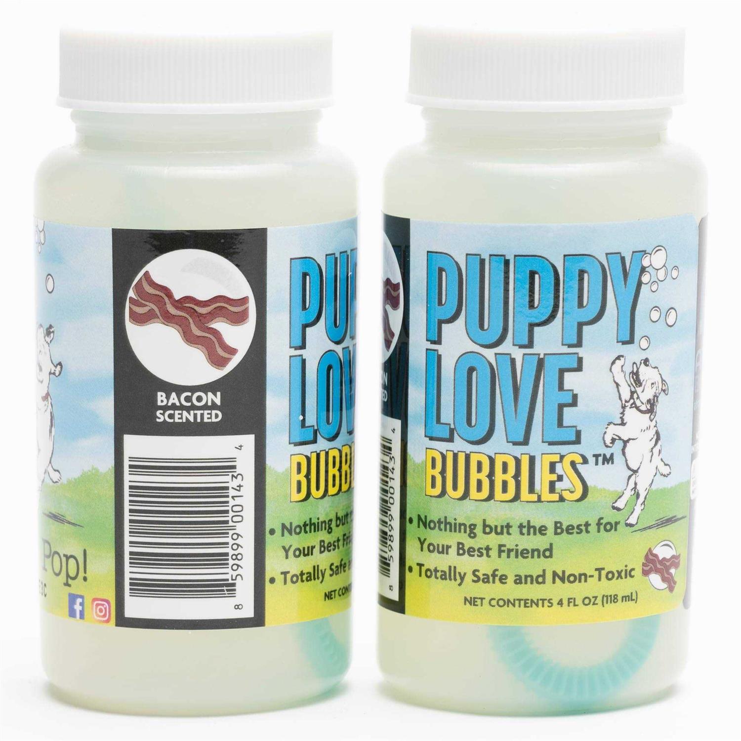 Puppy Love Bubbles Peanut Butter & Bacon Scented Bubbles 4oz. Bottle-2 Pack Combo for Dogs - Pet Supplies online store