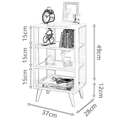 Bedroom FurnitureNightstand Open Storage Multi-Layer Partitions Simple Modern Storage Cabinets Simple Bedroom Multifunctional Storage Cabinets 37X28X60CM Bedsidestorage cabinets (C)