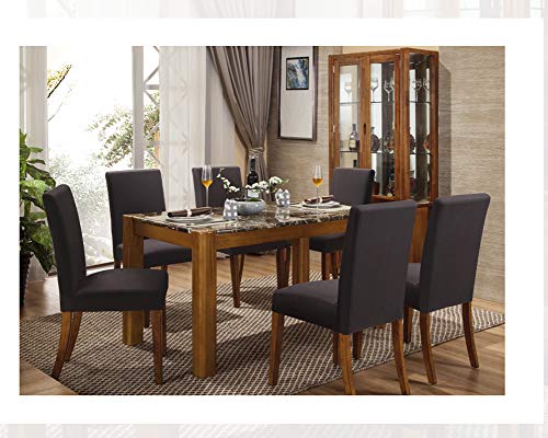 Dining Room Chair Covers Stretch Dining Chair Slipcover for Dining Chairs Parson Chair Covers Protector for Hotel, Ceremony, Banquet Wedding Party (Beige/Bule, 4 Pack)