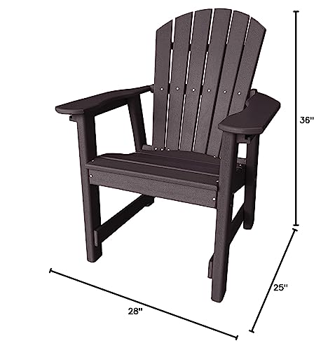 Outdoor Dining Chair, Poly Furniture - Weather proof, Recycled and Thick Poly Lumber Patio Chair, Composite Outdoor Furniture, Weatherwood