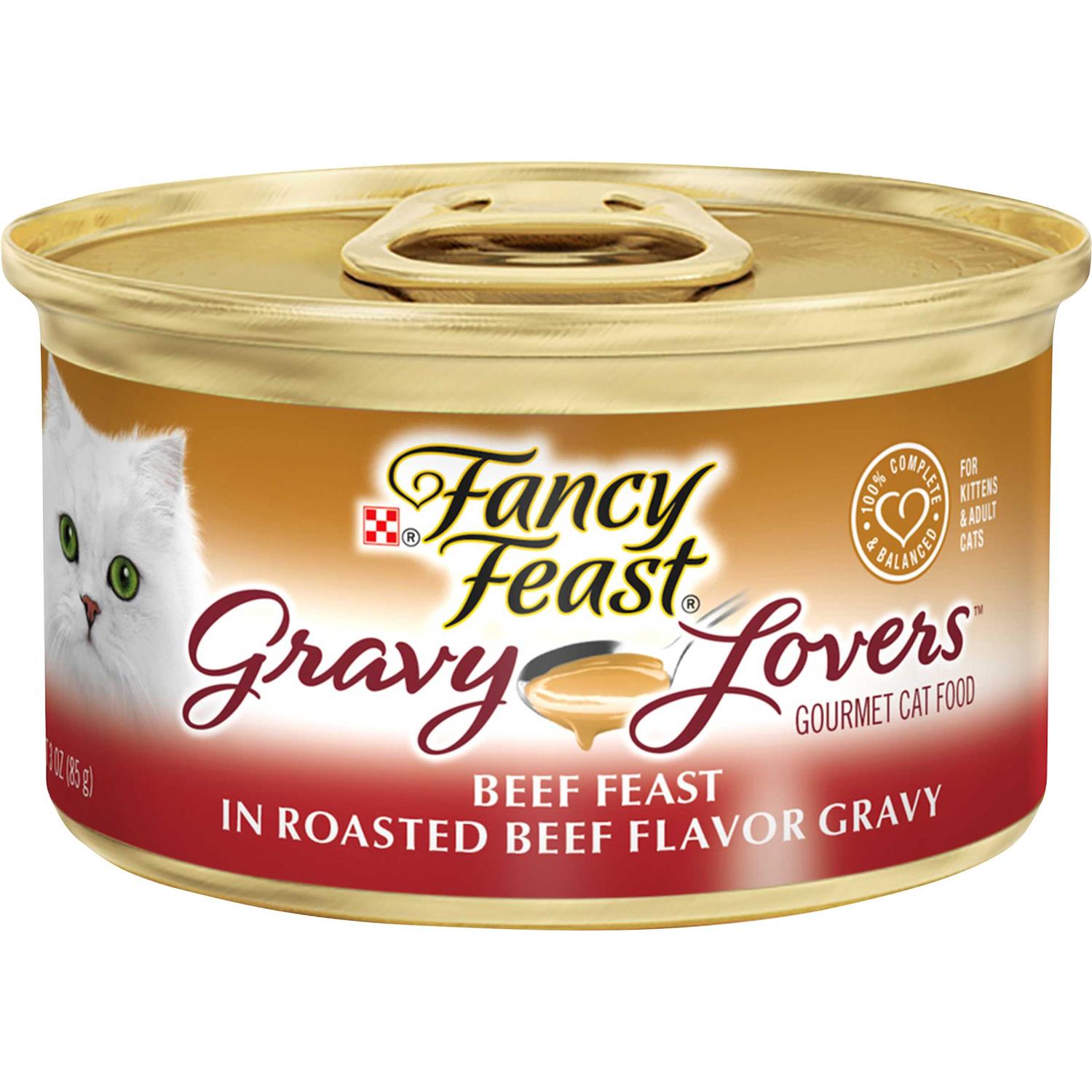 Fancy Feast Gravy Lovers Beef Feast Canned Cat Food, 3-oz, case of 24 - Pet Supplies online store