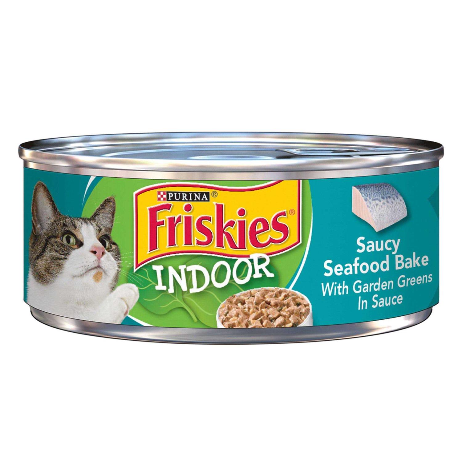 Purina Friskies Indoor Wet Cat Food Saucy Seafood Bake - Pet Supplies online store