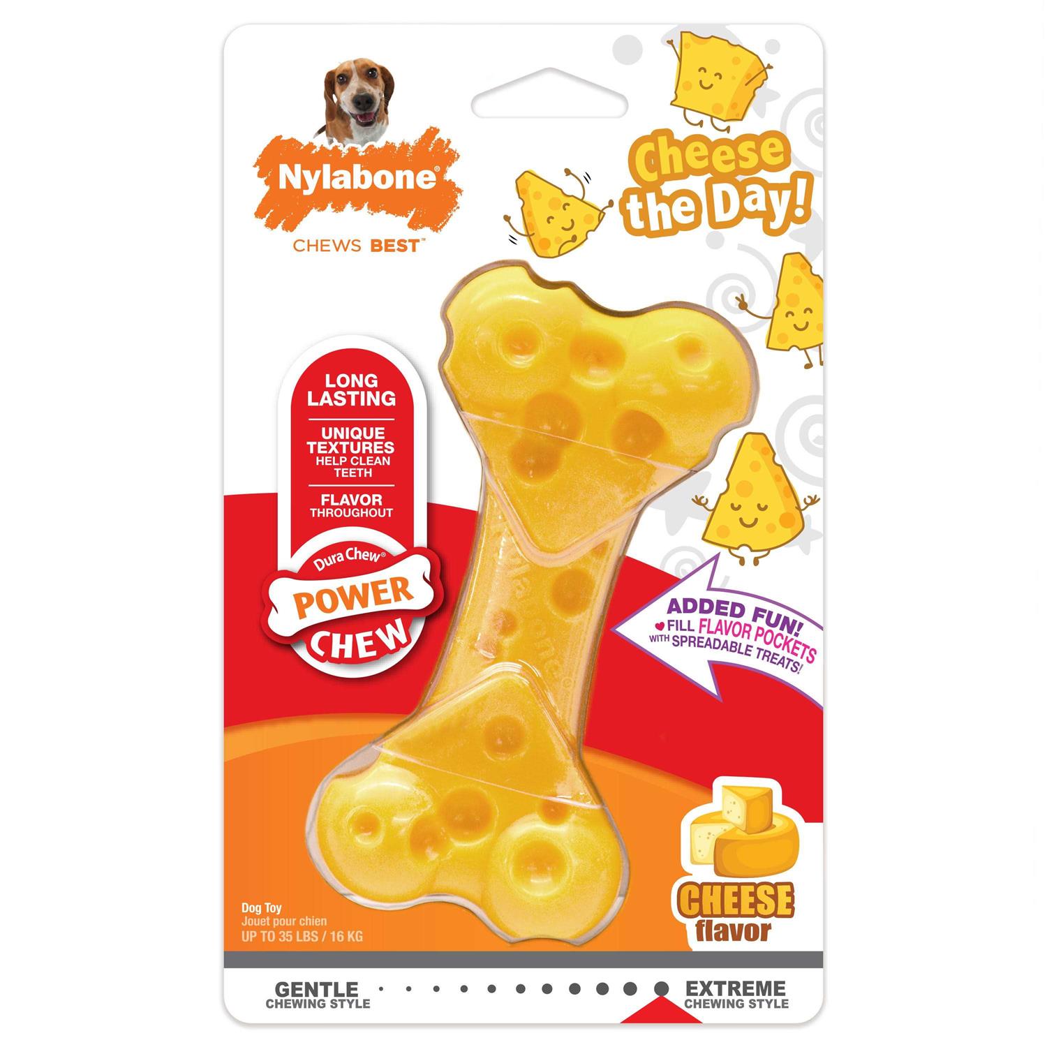 Nylabone Power Chew Cheese Bone Dog Toy - Pet Supplies online store