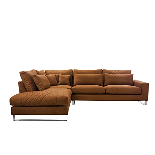 Flora Sectional Sofa, Left Corner (Beige)