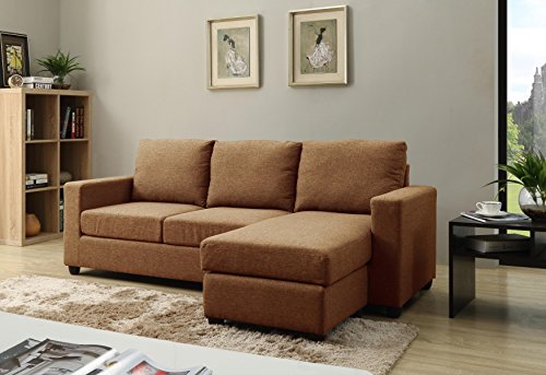 Alexandra Convertible Sectional, Brown