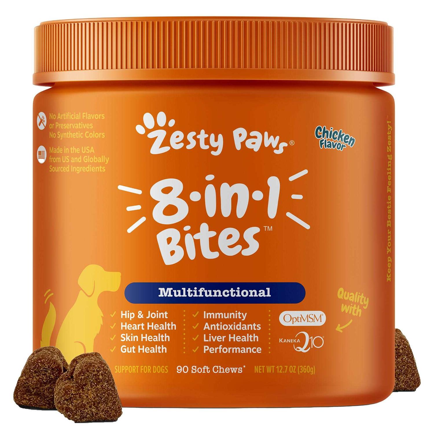 Zesty Paws 8-in-1 Multifunctional Bites for Dogs - Pet Supplies online store