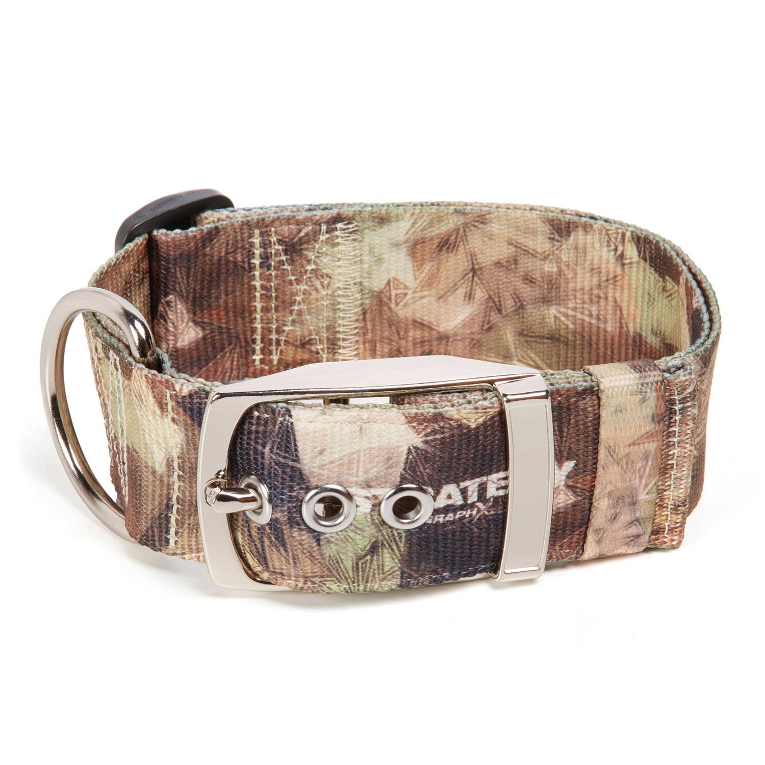 Vibrant Life Large Camo Patterned Dog Collar with Metal Clasp - Pet Supplies online store