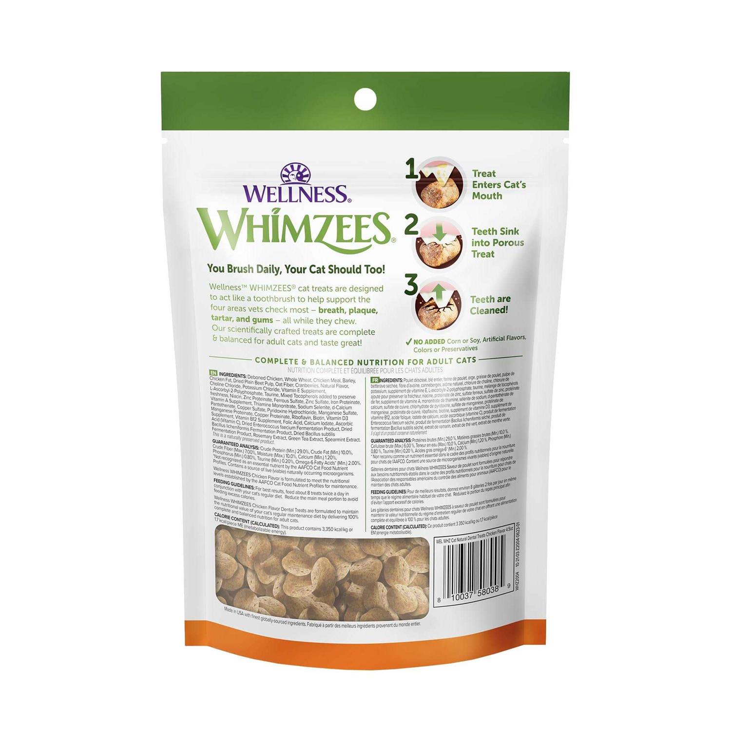 Whimzees Natural Dental Chicken Cat Treats - Pet Supplies online store