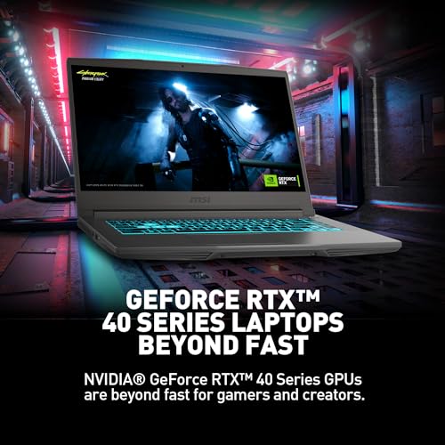 MSI Thin A15 15.6” 144Hz FHD Gaming Laptop: Ryzen 7-7735HS, NVIDIA Geforce RTX 4050, 16GB DDR5, 512GB NVMe SSD, Cooler Boost 5, Win 11: Black B7VE-214US