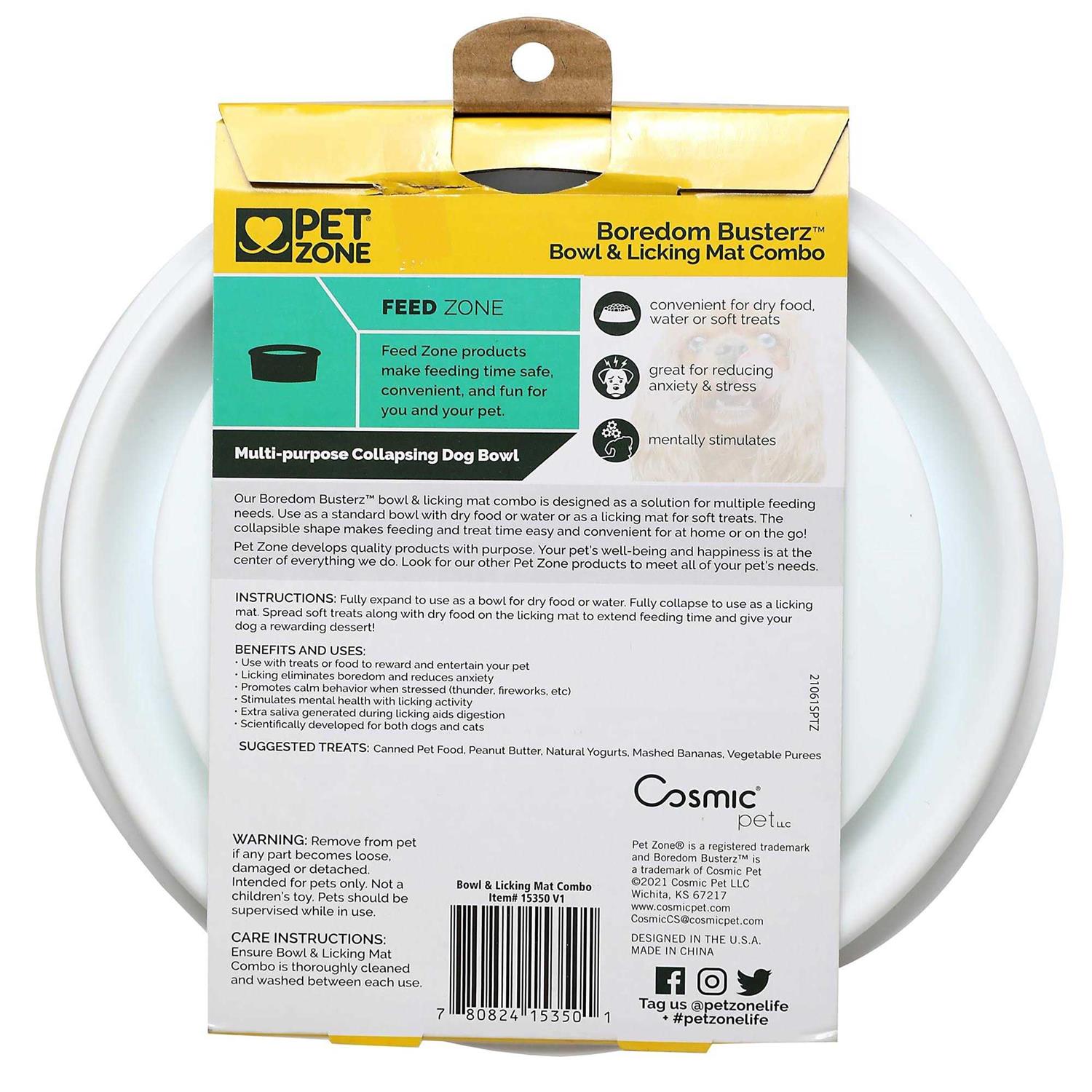 Boredom Busterz Bowl & Licking Mat Combo for Pets - Pet Supplies online store