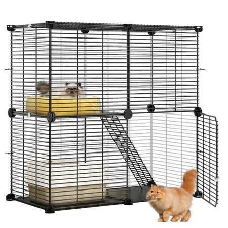 Dextrus 2-Tier Indoor Cat Cage Pet Playpen for Ferrets - Pet Supplies online store