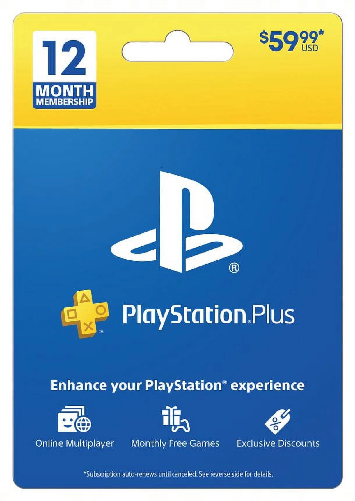 PlayStation Plus 12 Month Subscription $59.99 Gift Card