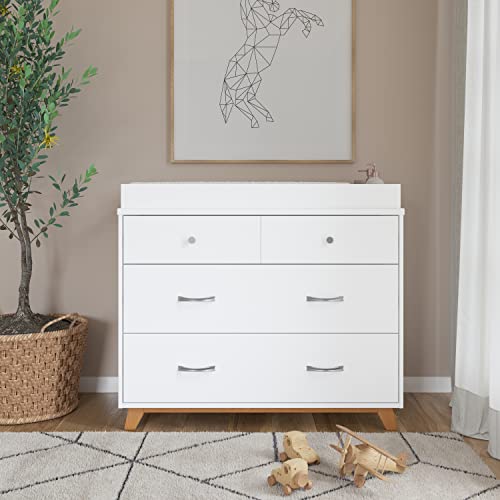 Child Craft SOHO 3 Drawer Dresser with Changing Topper for Nursery or Bedroom, Plenty of Storage, Anti-Tip Kit Included to Prevent Tipping, Non-Toxic, Baby Safe Finish (Dusty Heather)