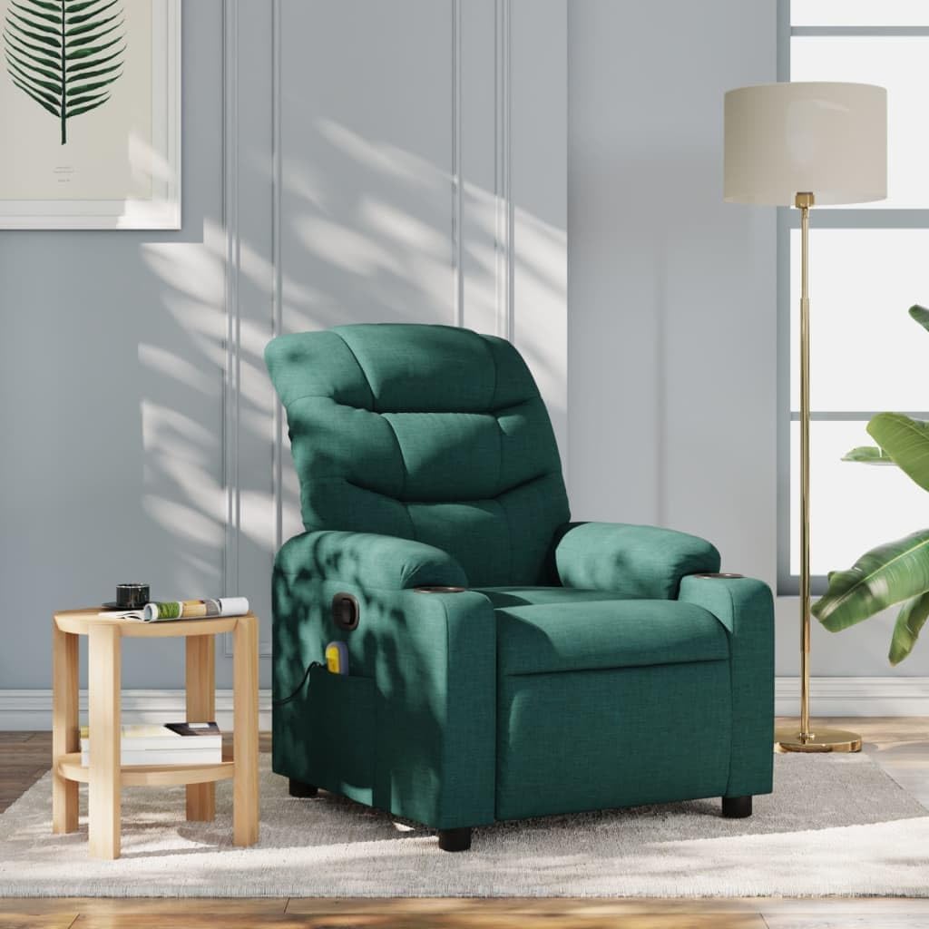 Massage Recliner Chair,TV Chair,Recliner,Living Room Chair,Reading Chair,Home Theater Sofa,Decorative,Club Chairs,Study Chairs,for Office,Living Room,Bedroom,Dark Green Fabric