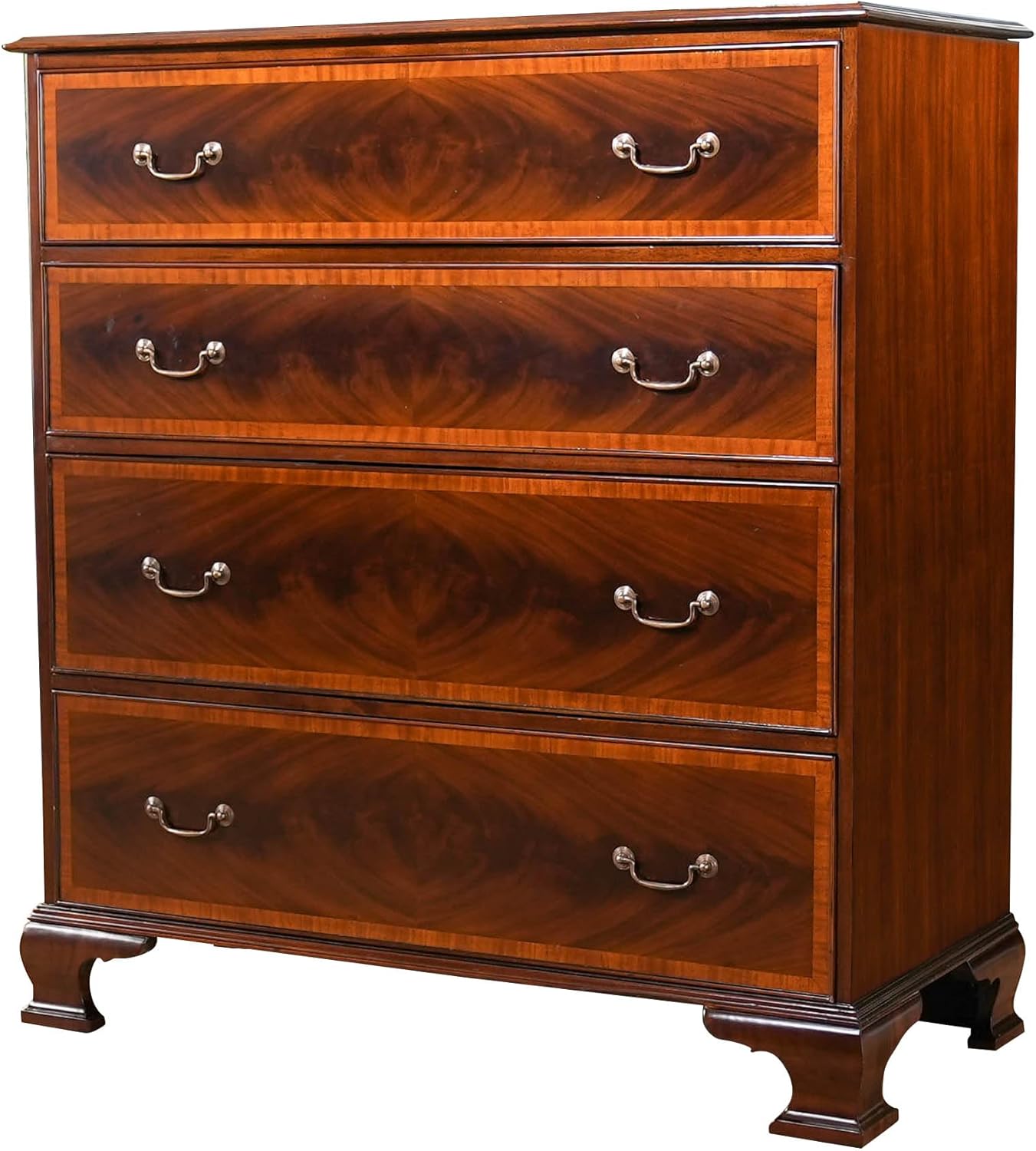 NOC047 Banded Mahogany Chest