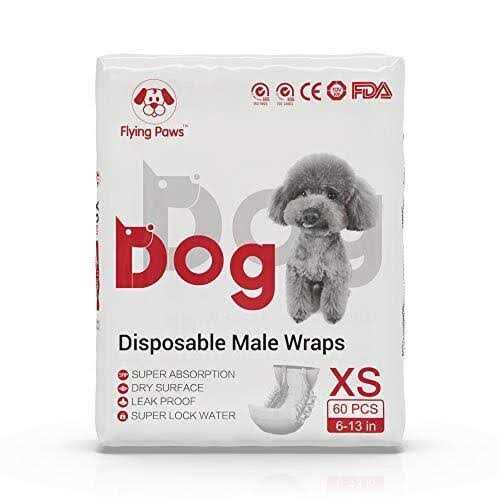Flying Paws Male Dog Diapers Absorbent Male Dog Wraps Belly Bands for Male Dogs with Leak Protection, Excitable Urination, Incontinence, or Male - Pet Supplies online store