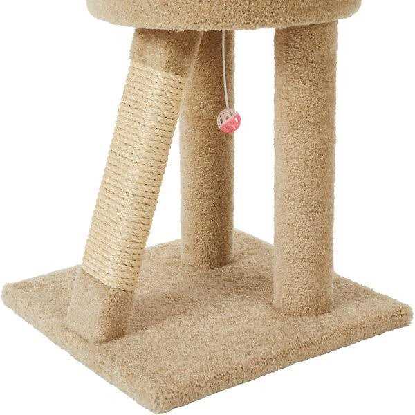 Frisco 24-in Real Carpet Cat Scratching Perch with Toy - Pet Supplies online store