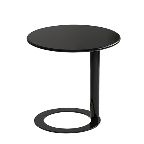 Round Coffee Table, Small Coffee Table for Small Space Modern Simple Center Table, Side End Table for Living Room, Bedroom, Office, Easy Assembly (Color : Red, Size : 45 cm/18 in)