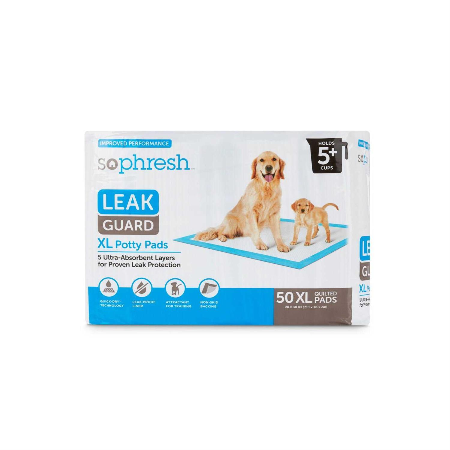 So Phresh Large Leak Guard Quilted Potty Pads - Pet Supplies online store