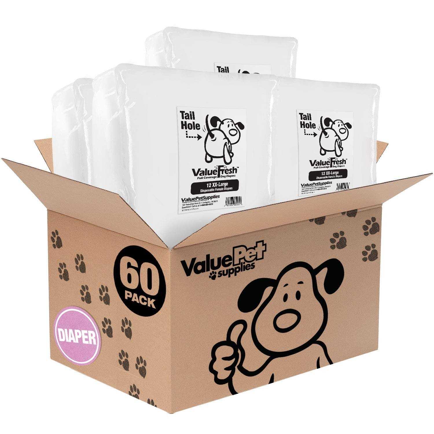 ValueFresh Female Dog Disposable Diapers - Pet Supplies online store