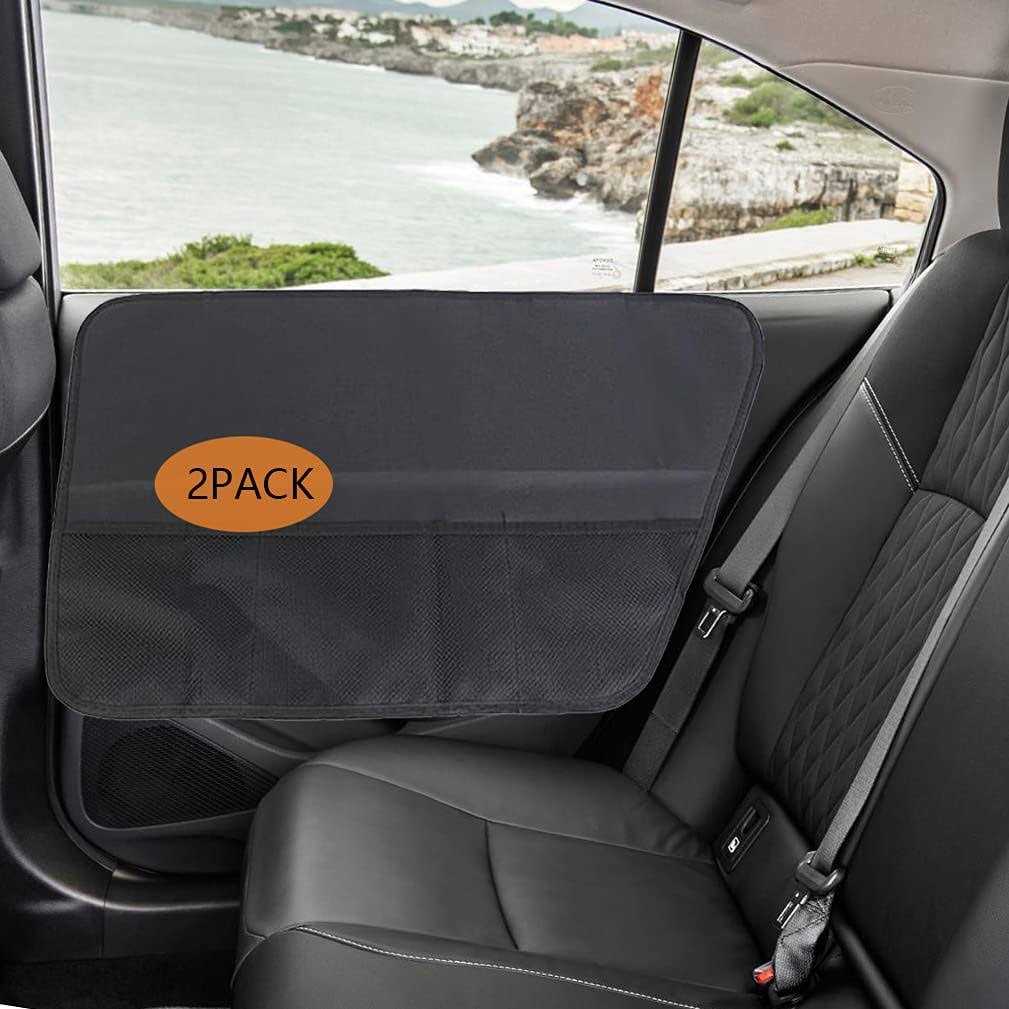 2 Pack Waterproof Pet Car Door Cover Protector-Back Seat Doors ,Easy To Install - Pet Supplies online store